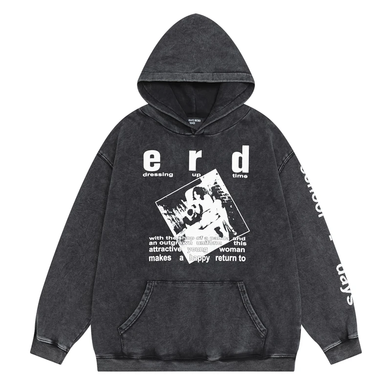 New Enfants Riches Deprimes Hoodie Vintage Do Old Photo Print Pullover High Quality Cotton ERD Hoody Sweatshirts Unisex