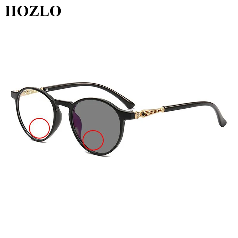 

TR90 Women Photochromic Bifocals Reading Sunglasses Female Look Near Far Shades Sun Presbyopic Glasses Magnifier Travel Glasses