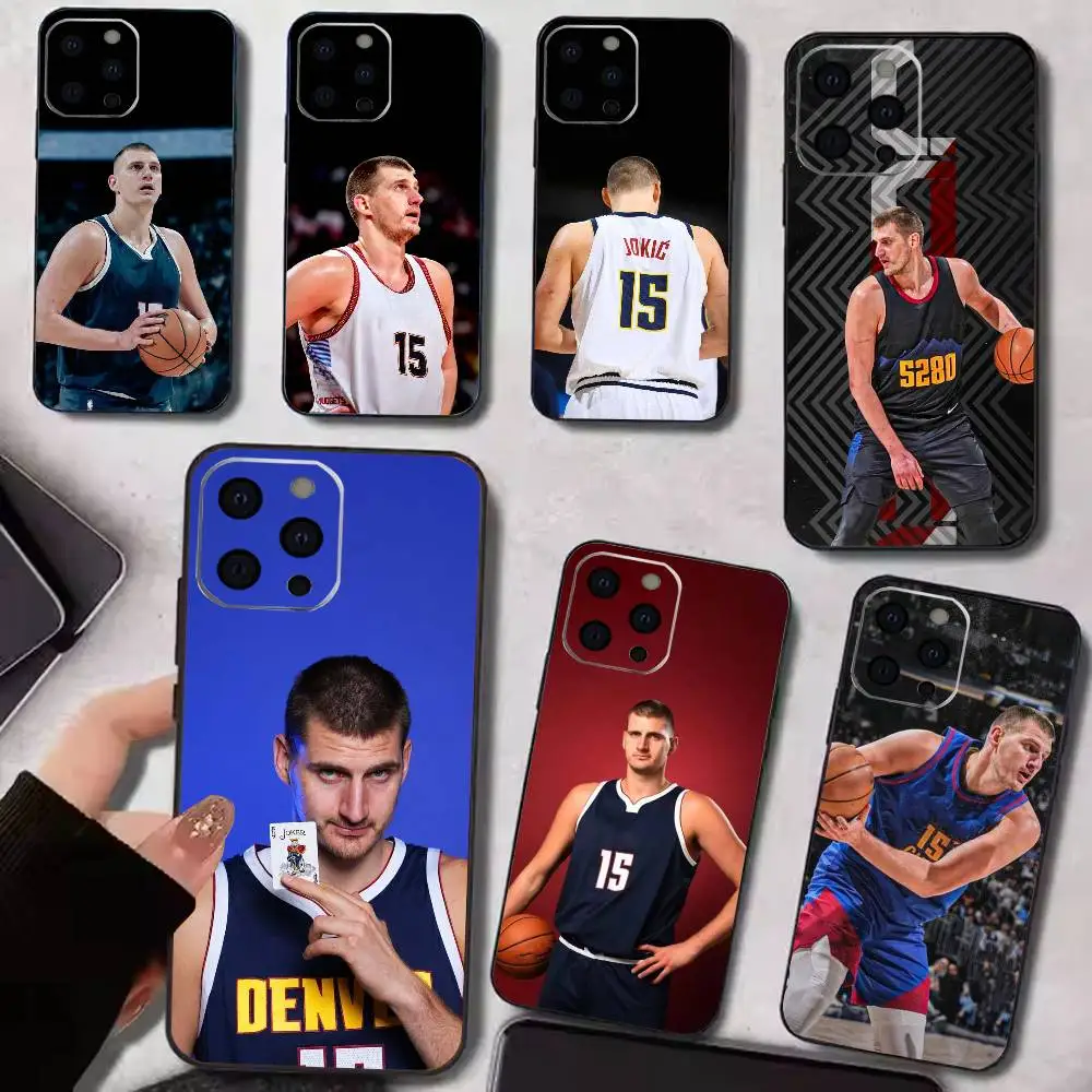 

N-Nikola Jokic Phone Case For iPhone 17,16,15,14,13,12,11 Plus,Pro Max,XS,Soft Silicone Black Cover