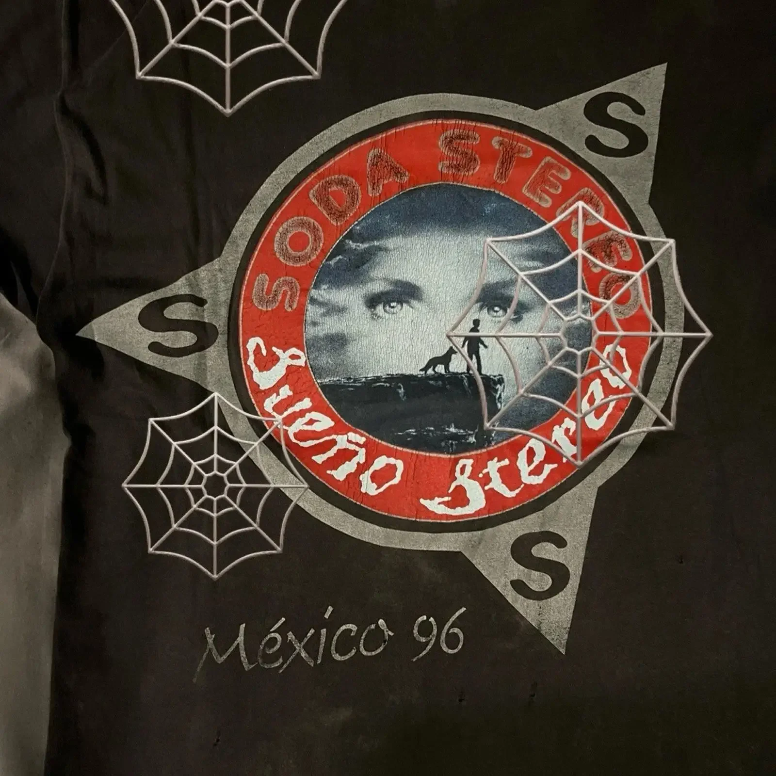 Vintage 1996 90s Soda Stereo T Shirt Size XL Mexican Bootleg Rock Dreams Spanish vintage Washed Top For Everyday Wear Casual