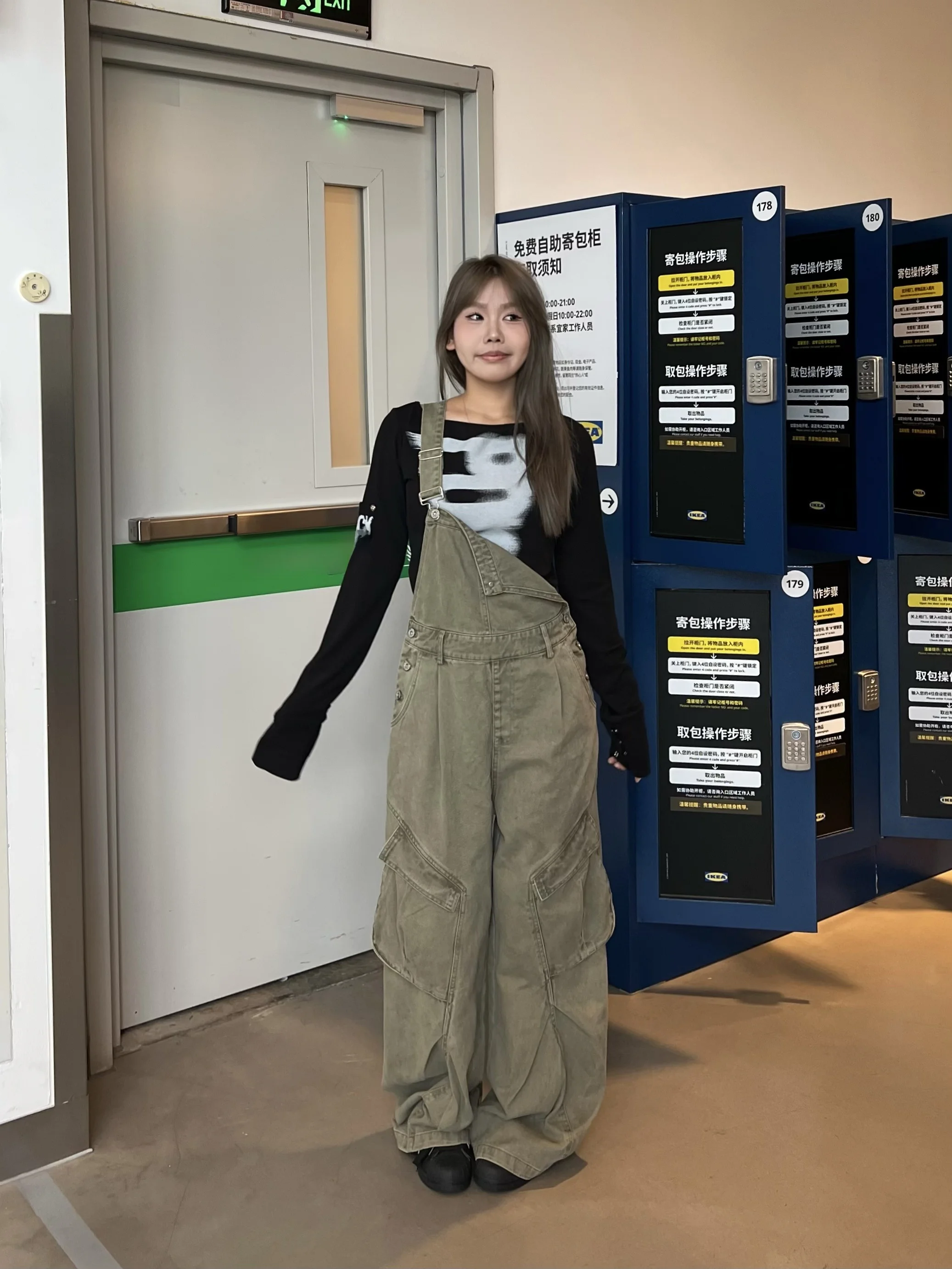 

Ретро американская рабочая одежда Waed een, комбинезоны, женские свободные повседневные цельные брюки, хлопковые повседневные брюки с несколькими кетами