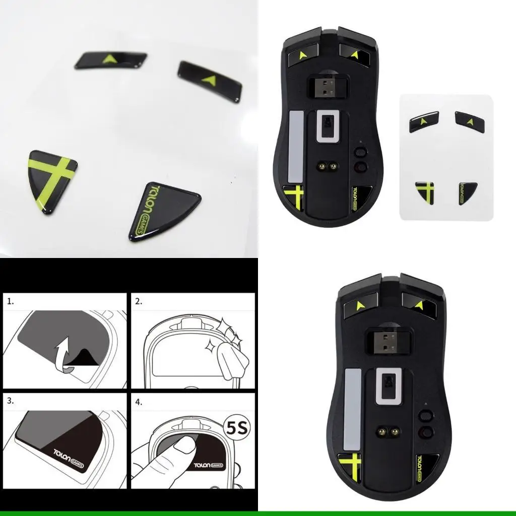 

U55C Anti-Slip Glass Mouse Feet Mouse Skates for Viper Mice