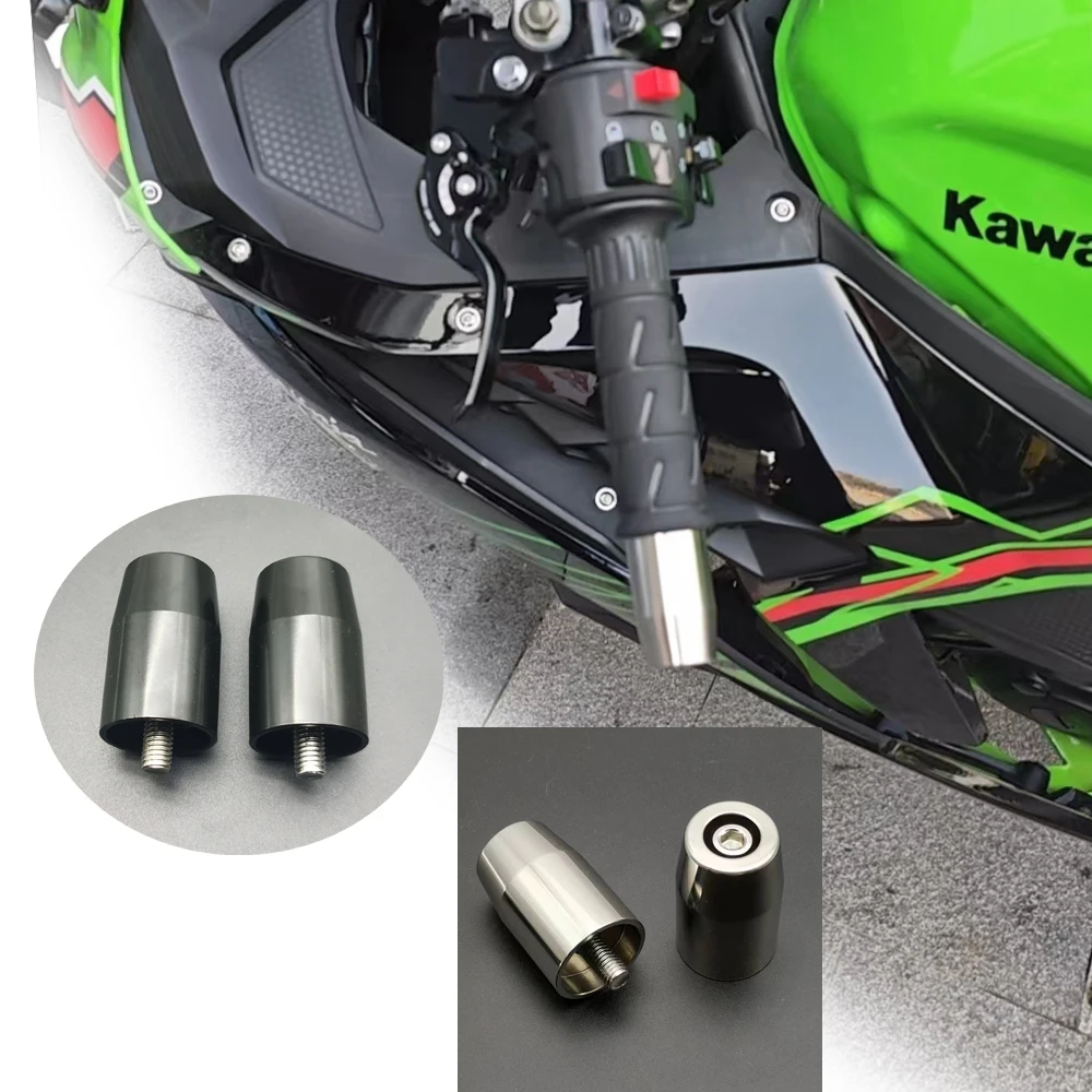 Motorcycle Handlebar Balanced Plug Handle Bar End Grips Slider For KAWASAKI ER-5 ZZR600 ZZR1200 ZZR1400 1400GTR  Stainless Steel