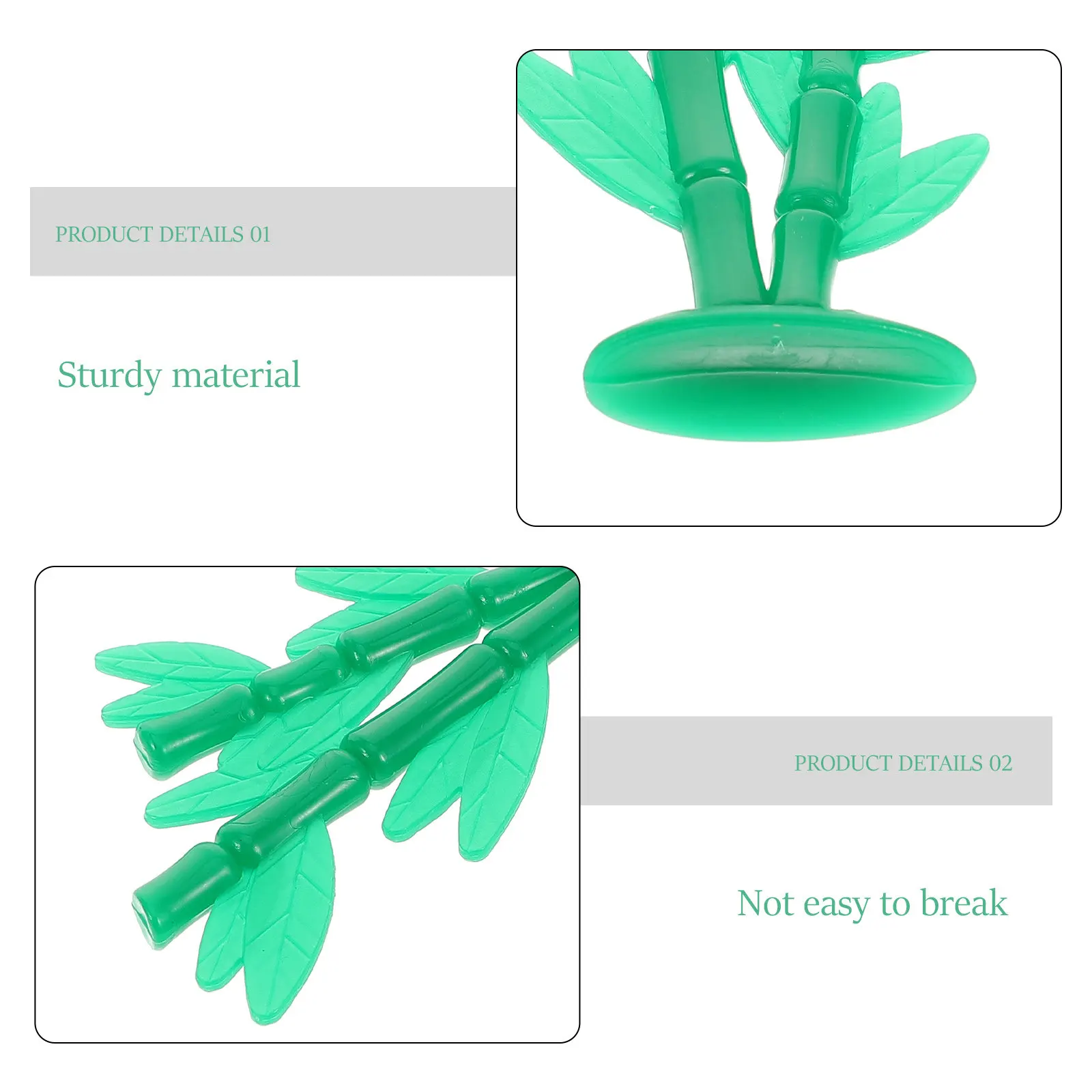50Pcs Miniature Bamboo Trees Realistic Green Plastic Simulation for Micro Landscape Sand Table Home Decor Artificial Scenic - Detail 1