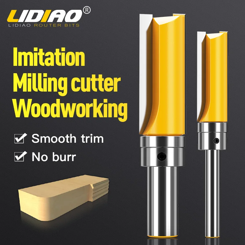 Lidiao 6.35 mm Haste Fresa Broca Roteadora de Madeira com Rolamento Flush Trimpattern Router Bit Barato Ferramentas de Alta Qualidade Carpintaria