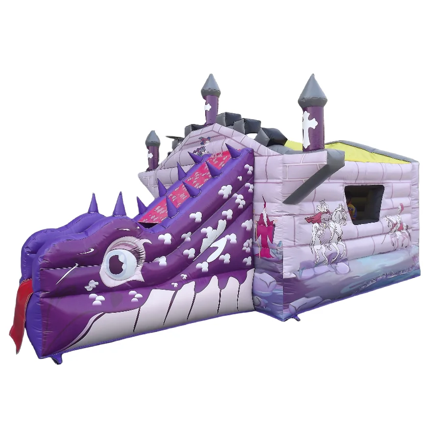 Customized Inflatable Castle Bouncer House With Dry Slide Inflatable Cartoon Bouncy Castle Slide For Kids