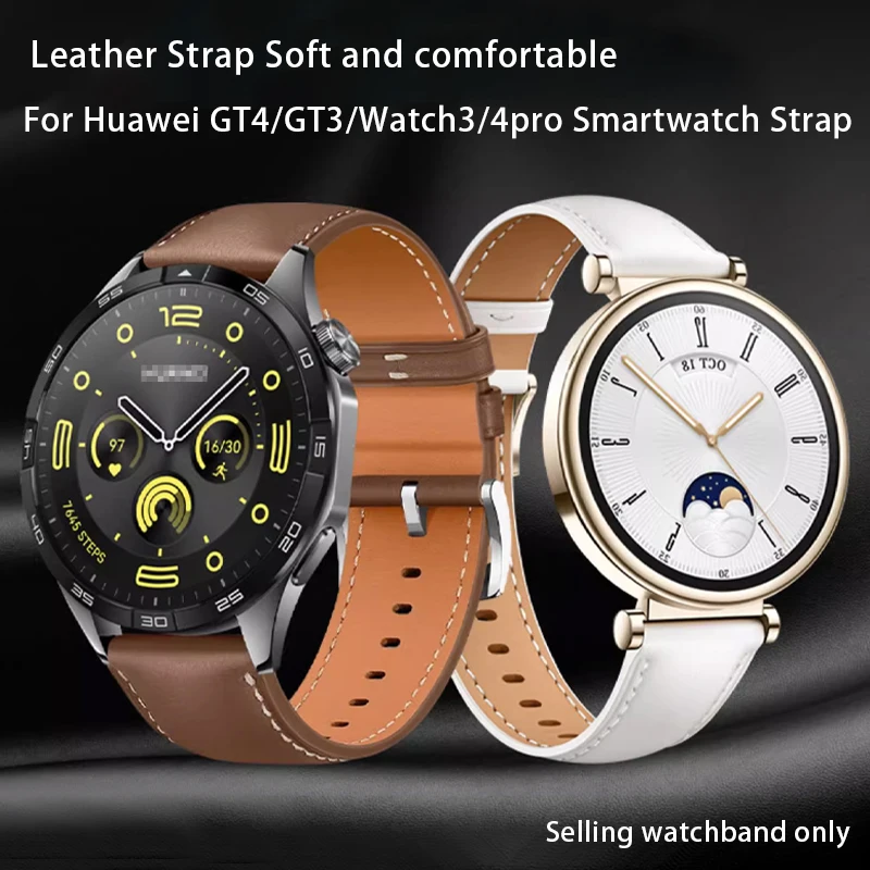 20mm Leather Watchband For Huawei Watch GT 3 2 GT2 42mm GT3 Pro 43mm Wristband Bracelet Replacement for Magic Watch 2 42mm Strap