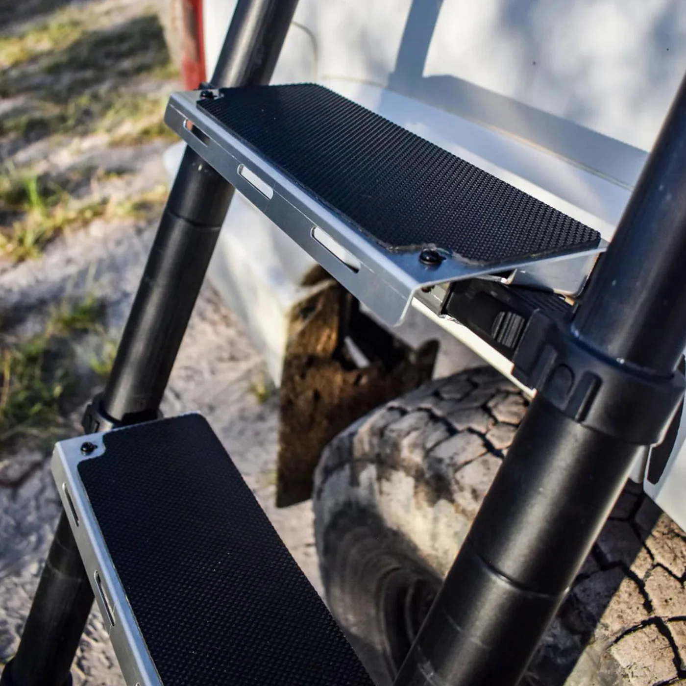 Roof Top Tent Wide Ladder Steps - Upgrade