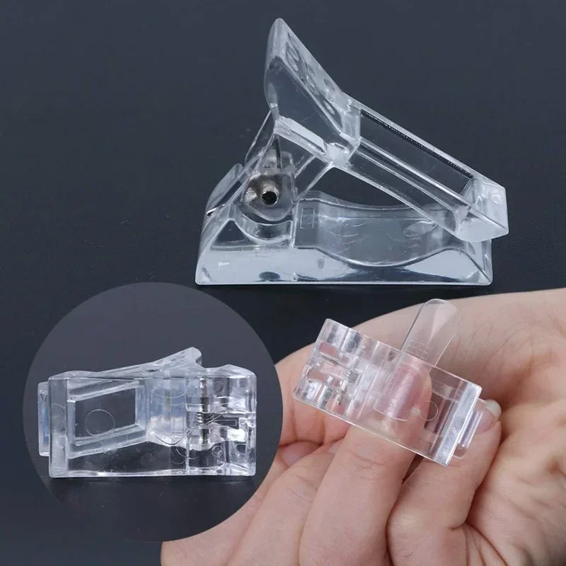 5Pcs/Set Acrylic Crystal Nails Clip for Gel Quick Building Nail Tips Clips Fingernail Extension Nails Clamps Manicuring Tools