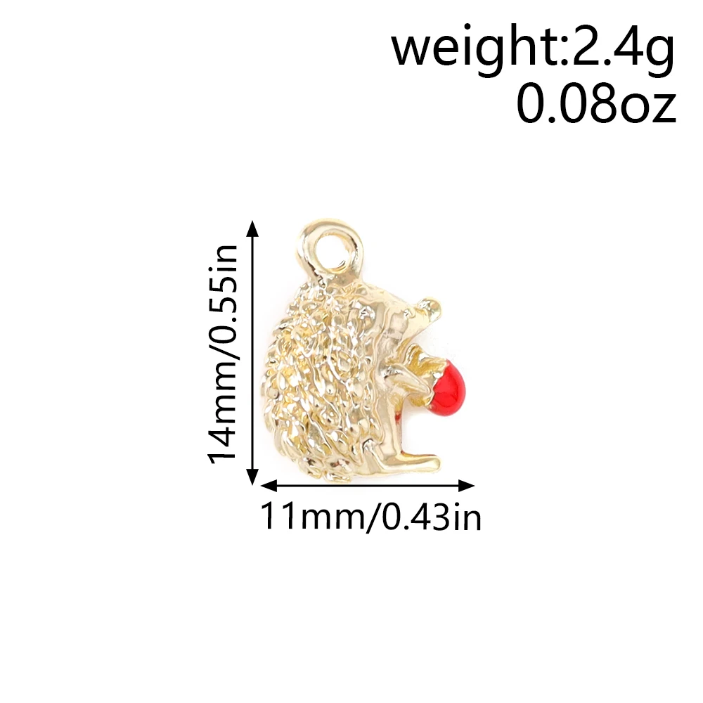 Leslie 5 Stück süße Mini-Tier-Anhänger Igel Frosch Vogel Schnecke Kaninchen Charm-Perlen für Sterling Silber Armband Schmuckherstellung DIY – Detail 18