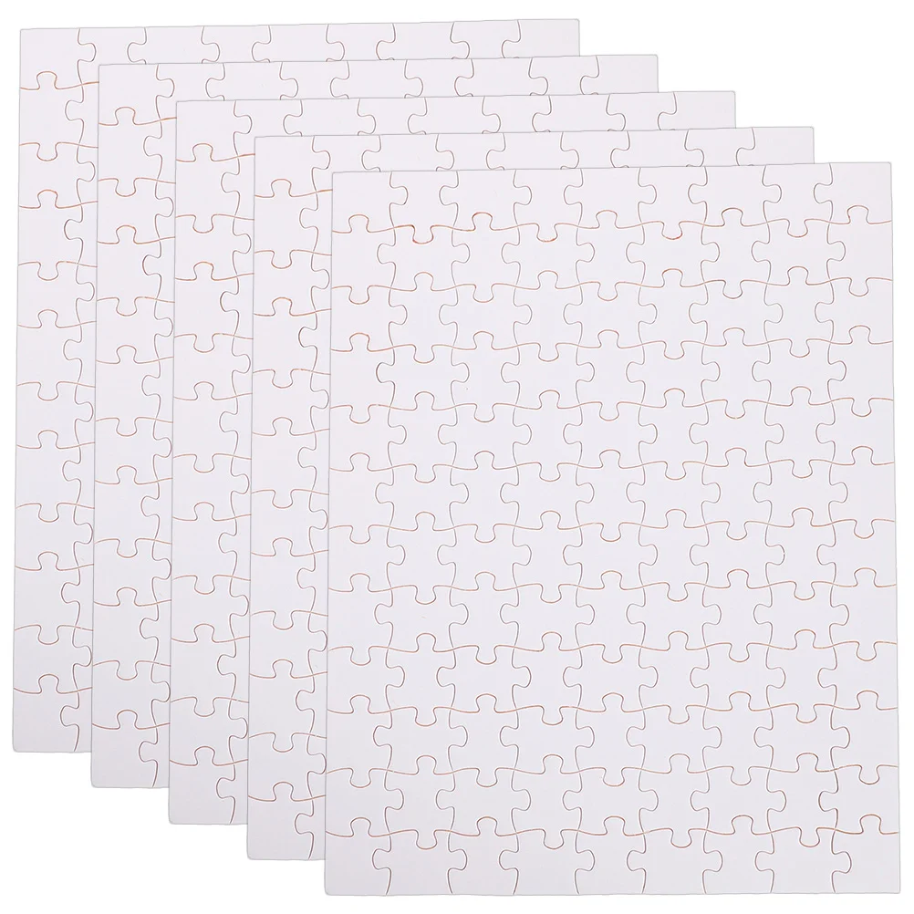 

5 Sheets Blank Puzzle Puzzles Sublimation Blanks Products White Wood Thermal Transfer