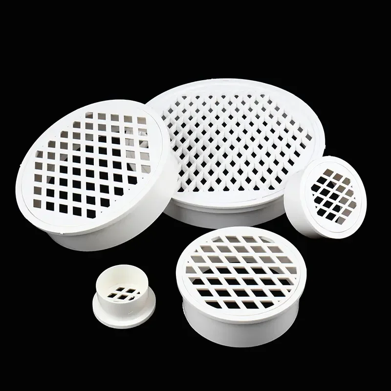 

New & High Quality Insert Type Simple Floor Drain PVC 50-200 Round Pipe End Cap Filter Net Air Vent Round Floor Drain