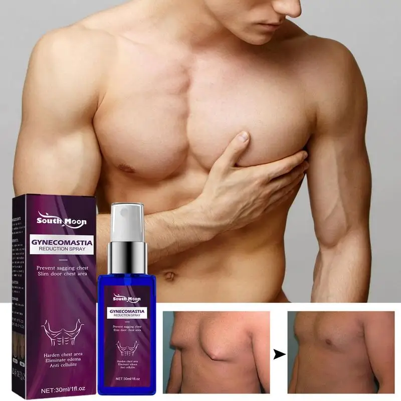 30ml Men Chest rassodante Spray riduzione della Cellulite Spray indurente per accelerazione muscolare stringere lo Spray per il Fitness muscolare