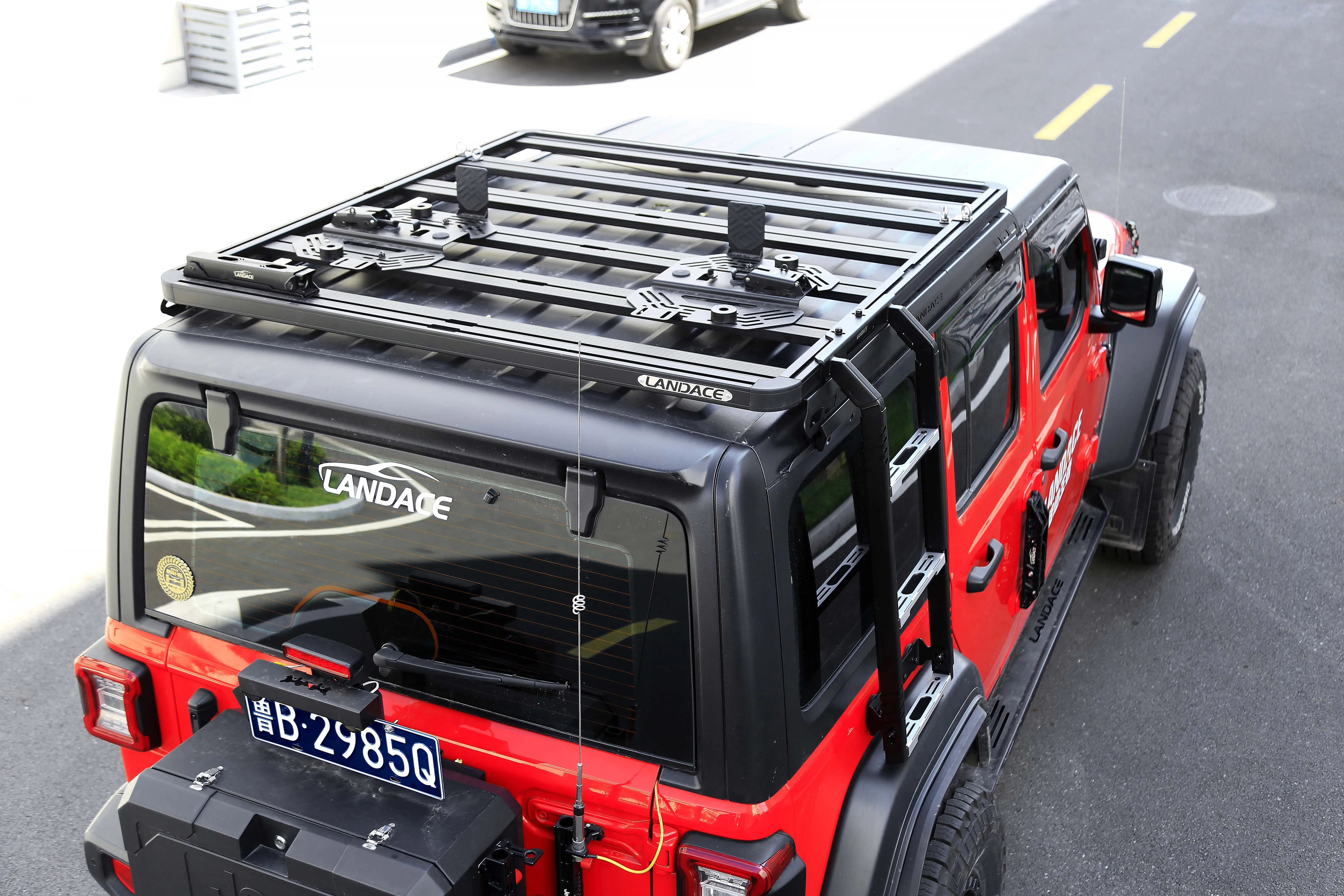 Overland Outdoor Easy Installation Climbing Step Ladder Stainless Steel Side Ladder Window Ladder For Jeep Wrangler JL