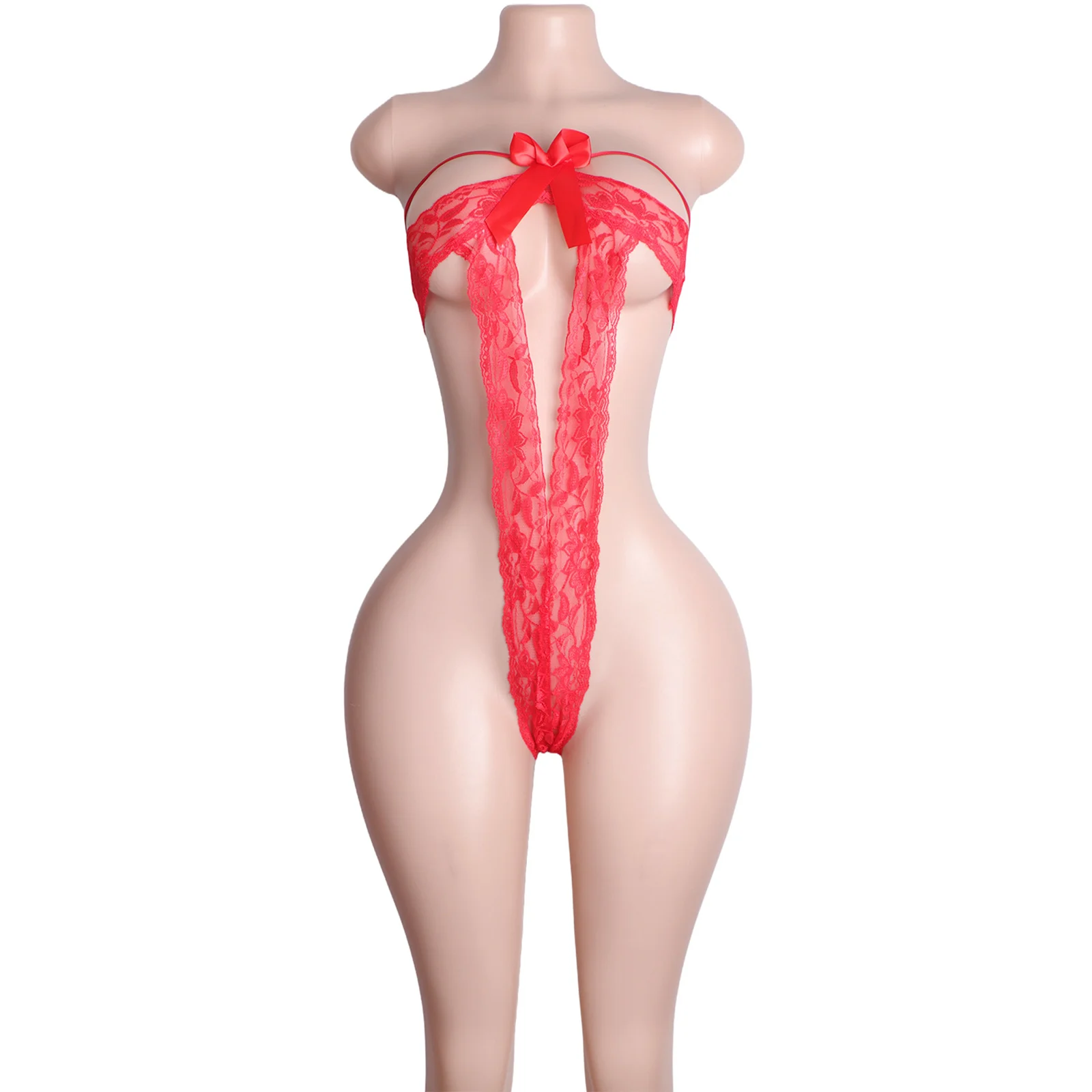G-Thong Sling Shots Ruffled Bikini Lace Transparent Rhinestone Stripper Outfit Exotic Dancewear Sexy Clubwear Festival Lingerie