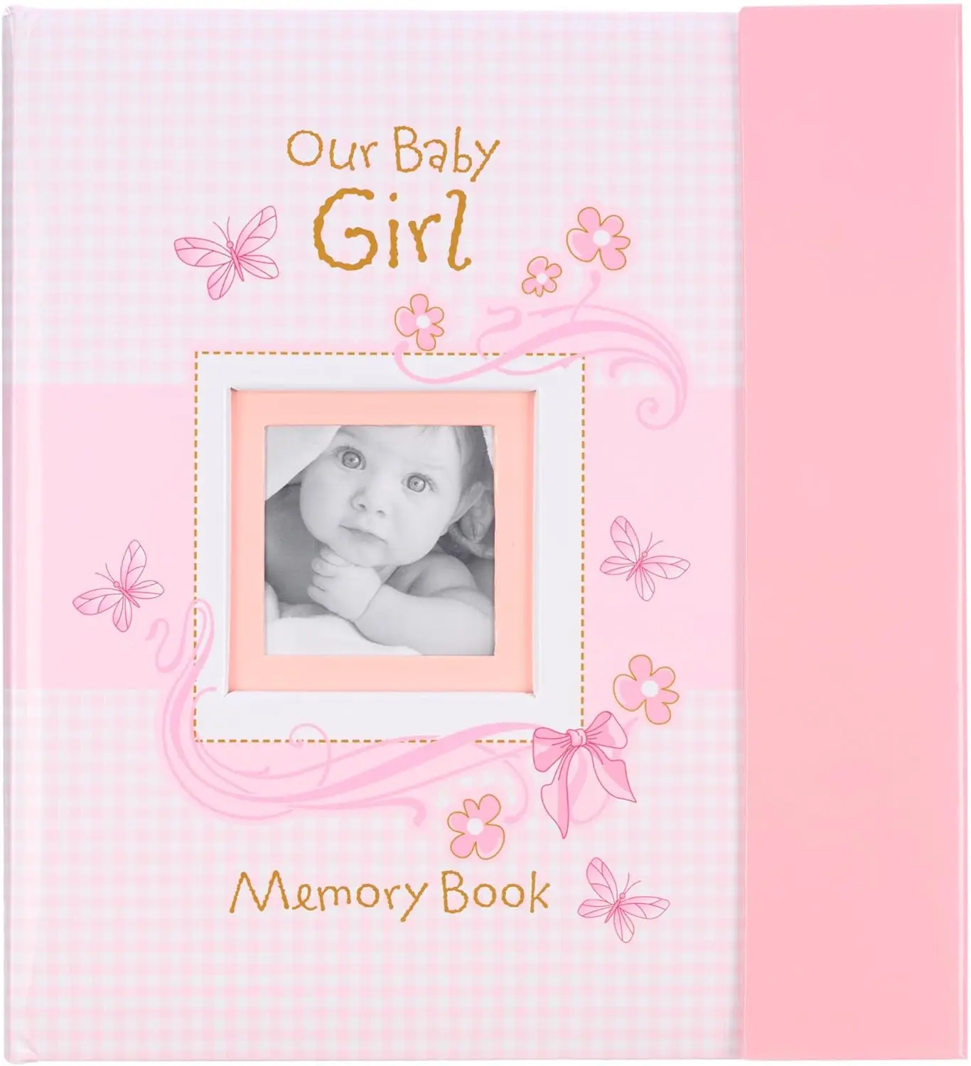 

Girl Baby Book of Memories Pink Keepsake Photo Album | Our Baby Girl Memory Book | Baby Book with Bible Verses, The Firs