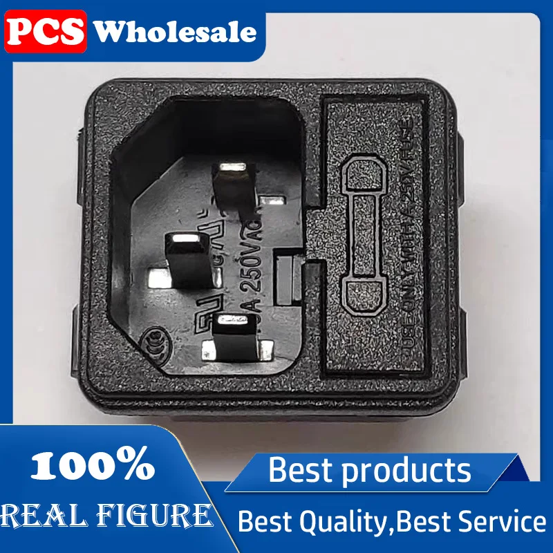 

Taiwan JR-101-1FS Pin Word C14 AC socket with fuse 2-in-1 card mounting 250V10A UL VDE ENEC certification