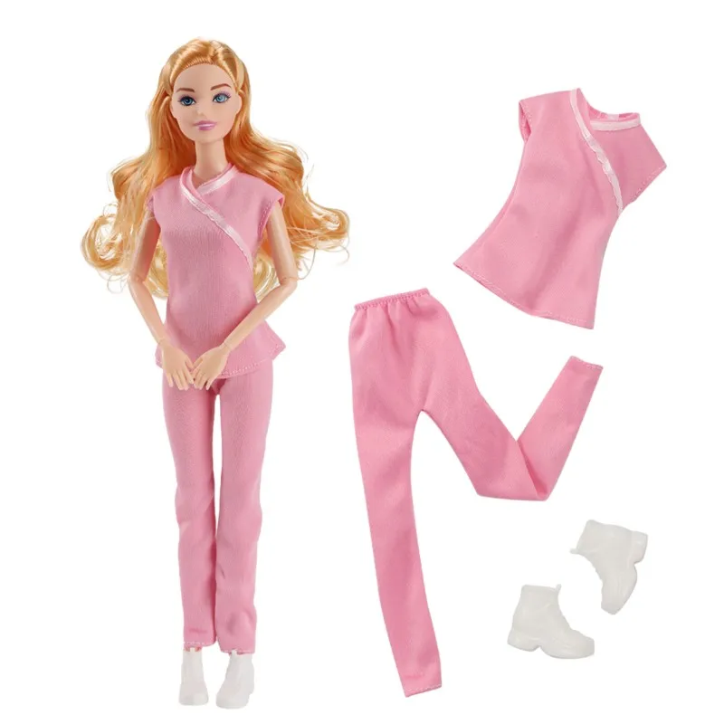 New 30cm Doll Dress Up Clothes Women's Long-Sleeved White Coat High-end Doctor's Uniforms And Nurse's Uniforms For 1/6 Babi Doll