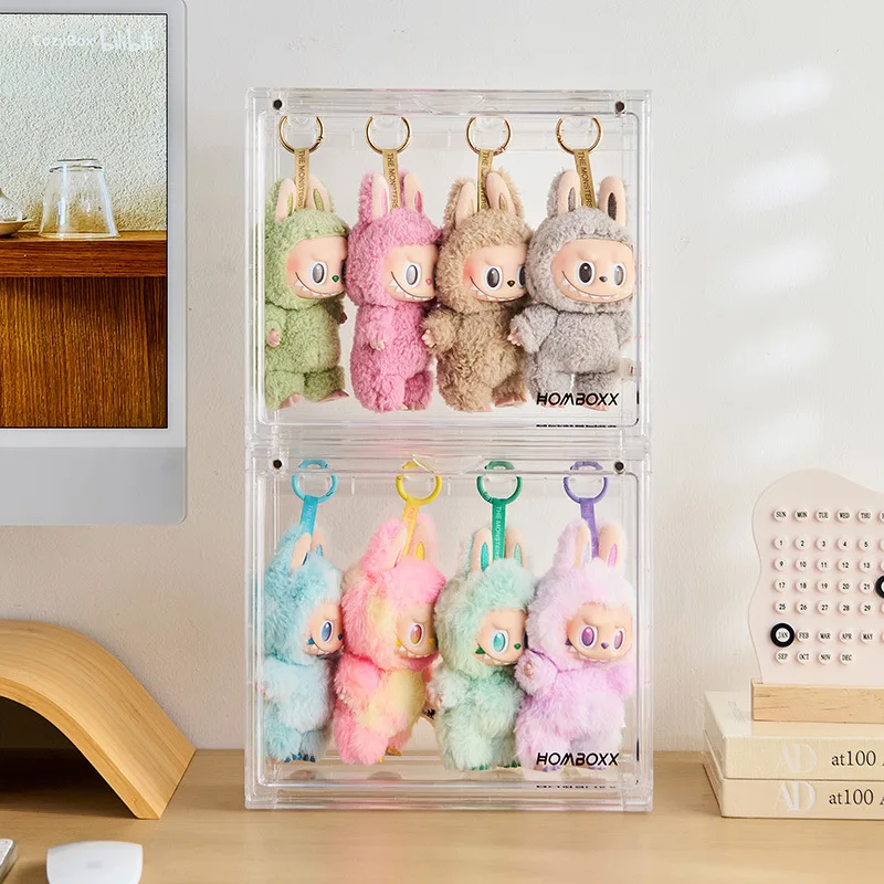 

Acrylic Display Case Toy Figure Storage Box Dustproof Cover Plush Ornament Holder Labubu Display Box