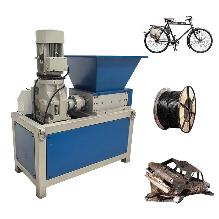 

2 Tons/Hour Plastic Wood Crusher Shredding Small Double Shaft Scrap Iron Metal Waster Carton Clothes Mini Tire Shredder Machine