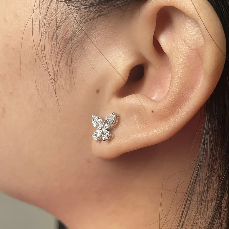 1,8 Karat Marquise- und Birnenförmig geschliffene, im Labor gezüchtete Diamant-Ohrstecker aus Platin 950 DEF VS-VVS, luxuriöser Alltags- und Hochzeitsschmuck für Damen – Detail 9