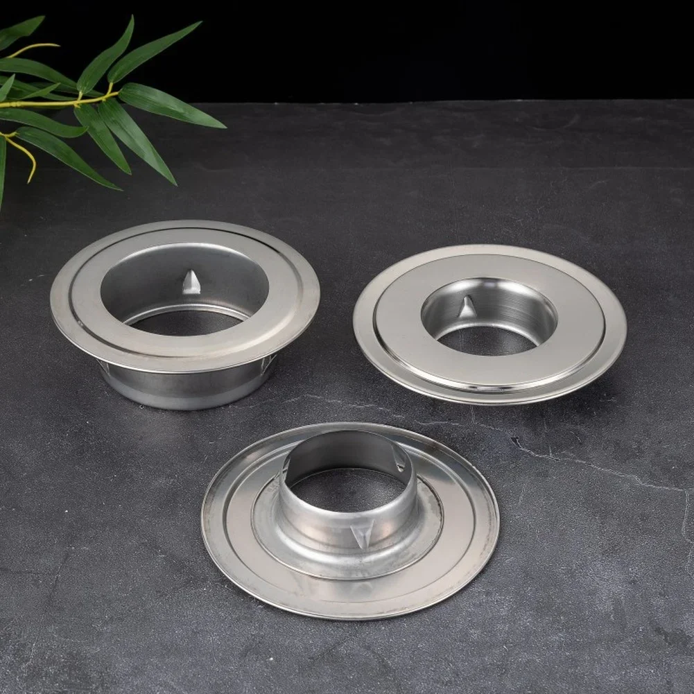 1PC Extra Wide Stainless Steel Decorative Cover For Water Heater Exhaust Pipe AC Air Conditioning Hole Vacuum Flange Joint Parts