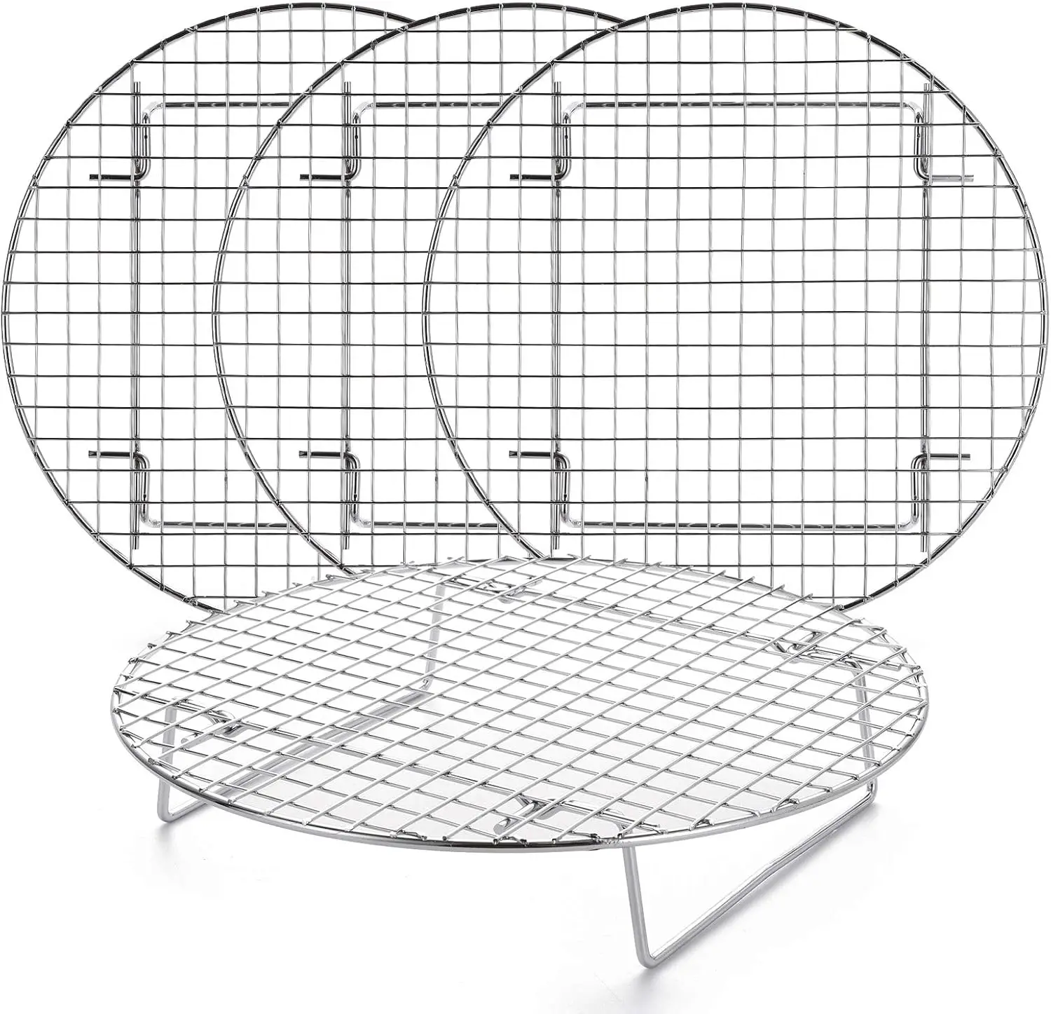 Rejilla para cocinar al vapor de 10.5 pulgadas para enfriar, hornear y cocinar en ollas, sartenes, ollas a presión y hornos