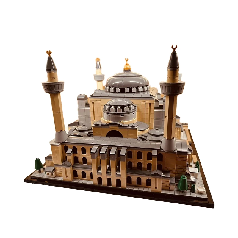MOC 有名な現代建築シーンアヤソフィアモジュラー建築ビルディングブロックモデルテクニカルレンガ組立玩具ギフト