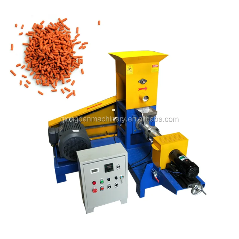 Twin screw extruder fish feed making machine floating fish food pet cat animal food pellet maker processing equipment price sale