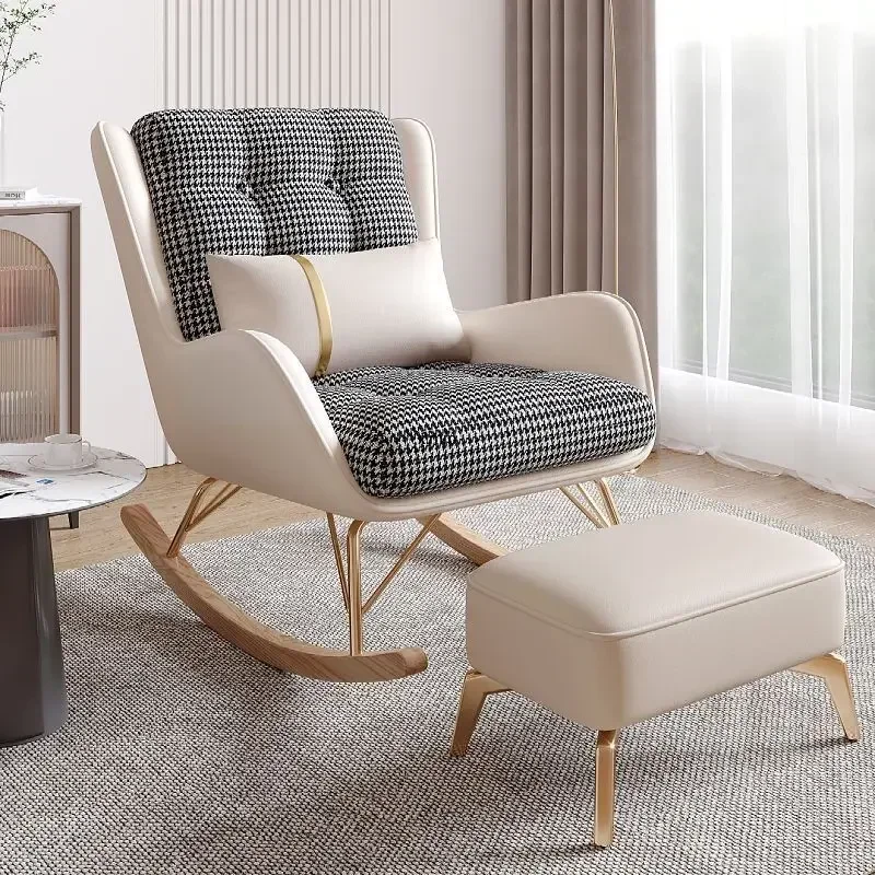 Light Luxury Home Rocking Chair Modern Simple Network Celebrity Lunch Chair Living Room Balcony Bedroom Lazy Sofa Chair Recliner