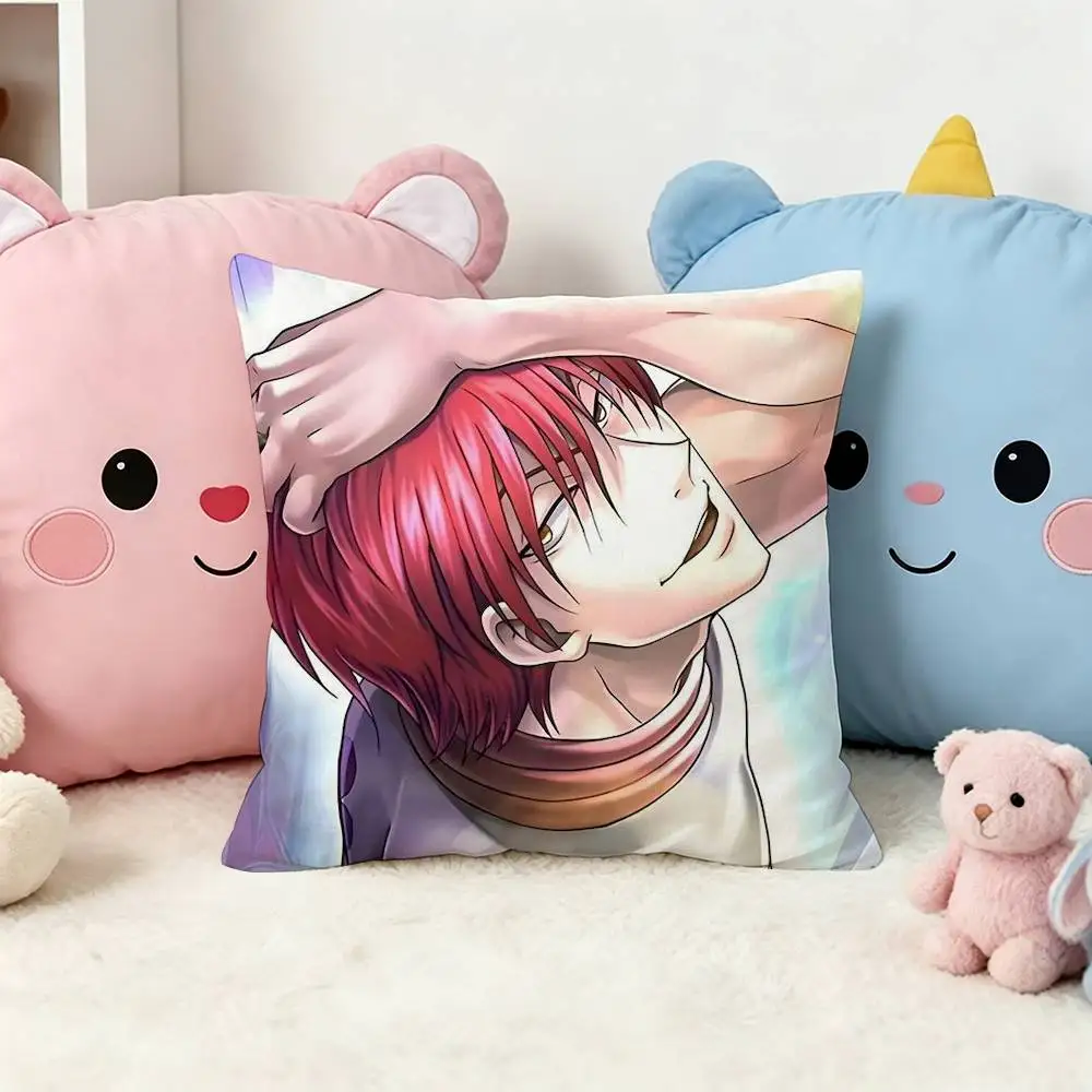 Hunter×Hunter Hisoka Square Pillow Case Multi Sizes For Car Home Bedroom Decor Custom Valentine Gifts