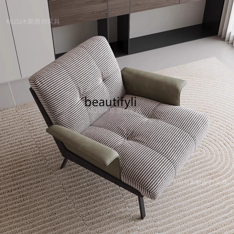 

Italian medieval, casual single sofa chair designer simple living room balcony bedroom lazy recliner