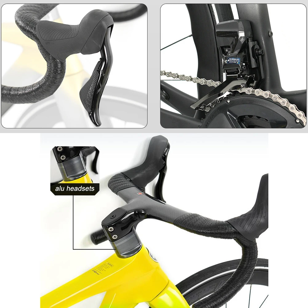 T10Pro 700X28 الكربون اللاسلكية الطريق الدراجة WheelTop EDS TX 2X12S الإلكترونية شيفتر سباق الدراجات مع 4 مكابح الهيدروليكية