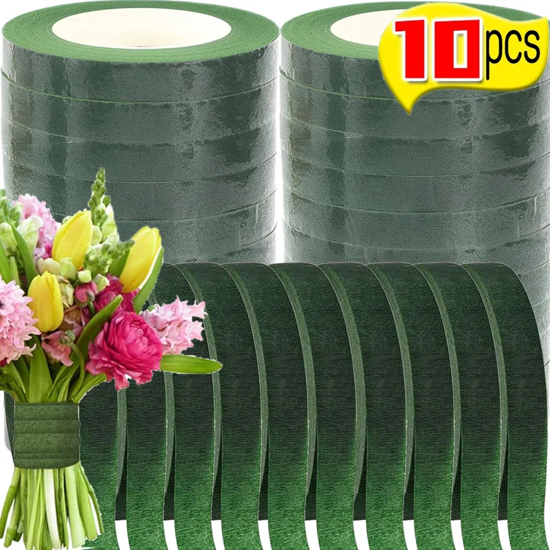 

Bouquet Floral Stem Tape DIY Artificial Flowers Bouquets Tape Self-adhesive Wrapping Green Tape for Wedding Party Decor Supplies