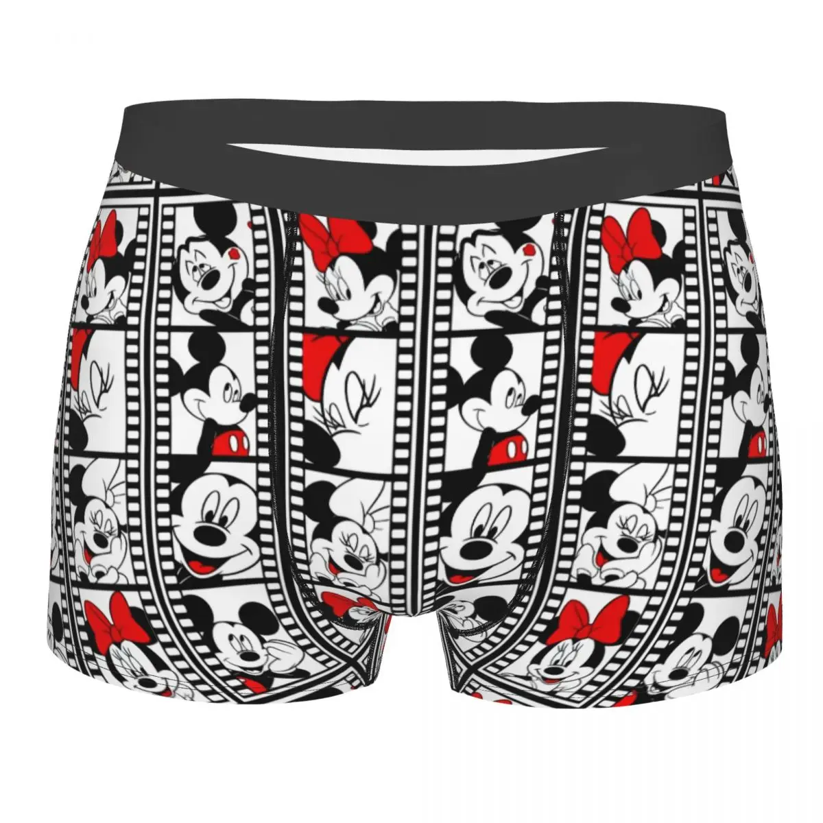 

Нижнее белье с Микки Маусом на заказ, мужские эластичные трусы-боксеры, шорты, мягкие трусы для Homme