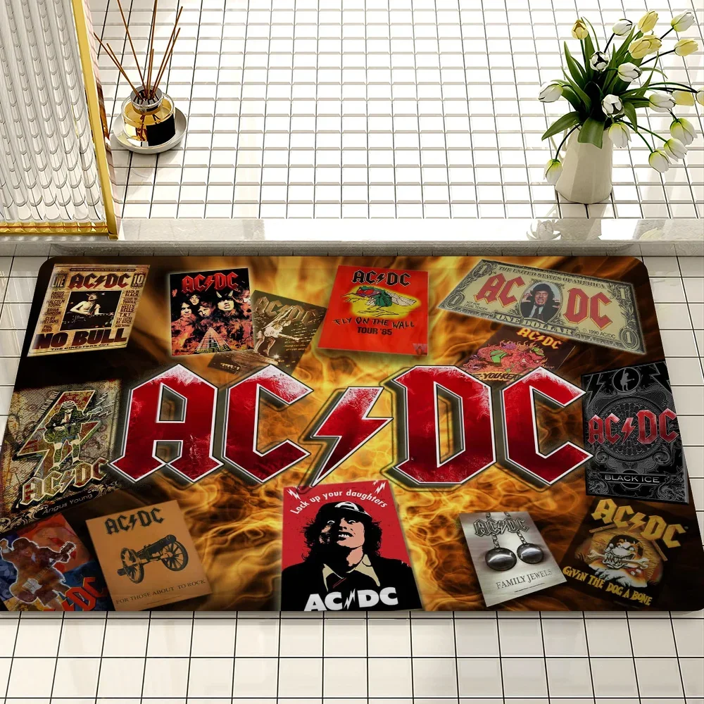 Rock Singer A-AC D-DC Band Floor Mat Cheaper Anti-slip Modern Living Room Balcony Printed Bedside Mats