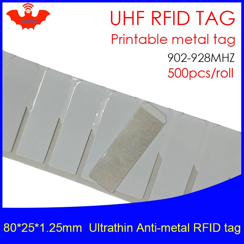 UHF RFID Ultrathin metal tag 915m 868m H9 80*25*1.25mm EPC 6C 500pcs free shipping fixed assets small printable passive tags