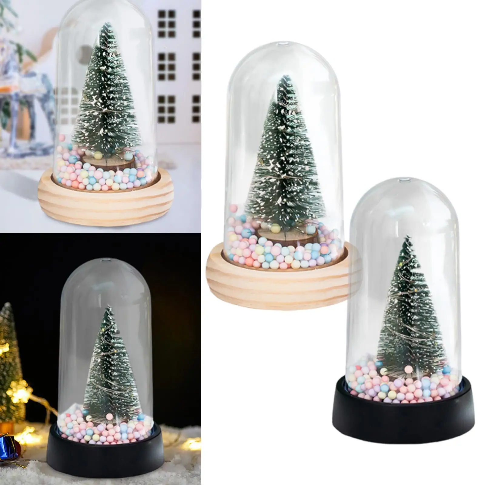 Mini sapin de Noël avec lumière, simulation réaliste, décoration de Noël pour étagère, fête de vacances, intérieur, bureau