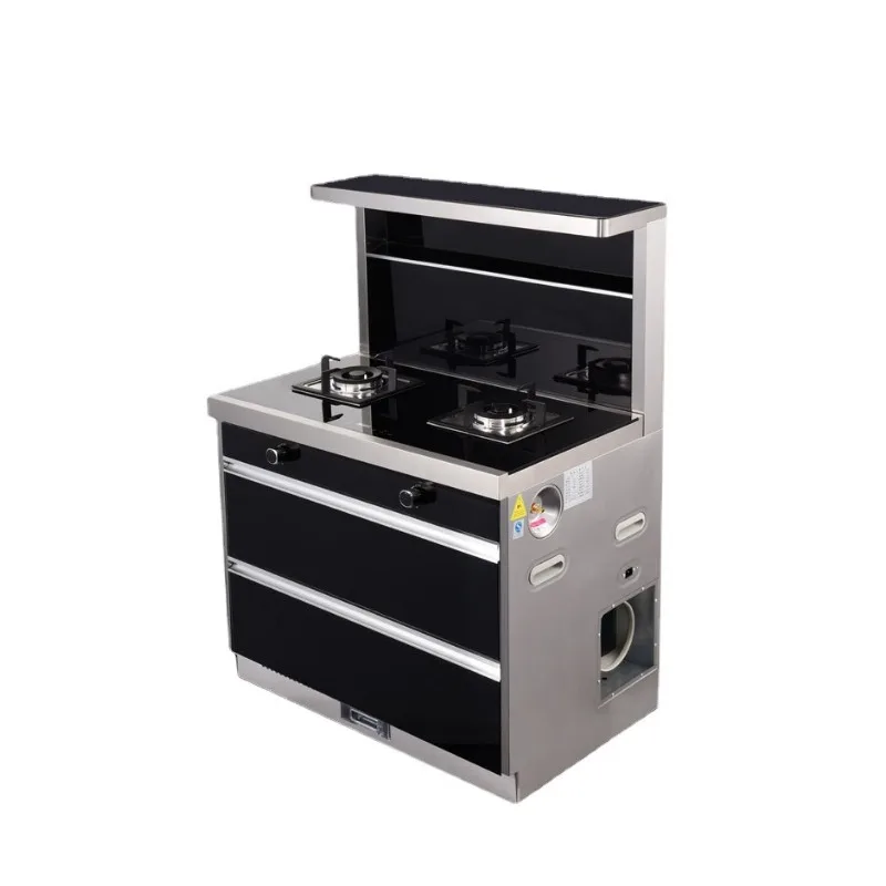 

Integrated firewood integrated stove, smart touch home kitchen range hood, gas stove set liquefied gas stove
