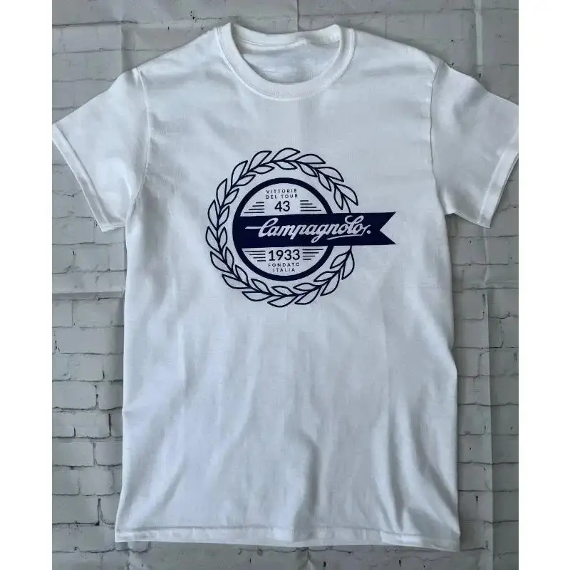 Camiseta para hombre Campagnolo Vintage Italian Cycling Tour Arrival, ropa para hombre, camisetas con insignia de Italia y Francia