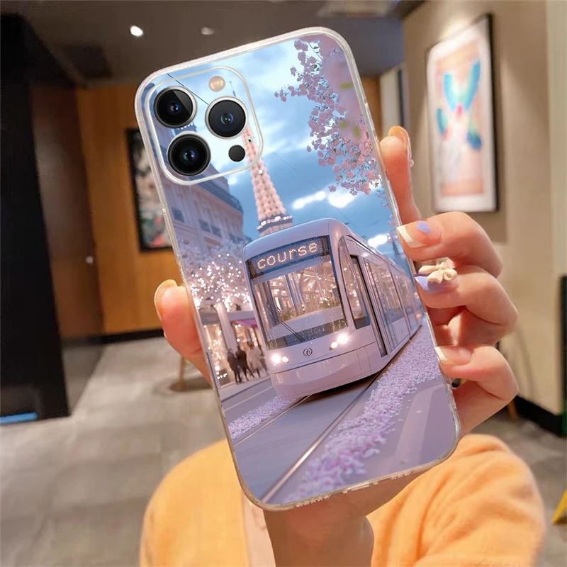 

Paris Phone Case Carcasa Funda For iPhone 17 Pro Max Air 16 15 14 13 Pro Max 15 16 Pro 15Plus Case