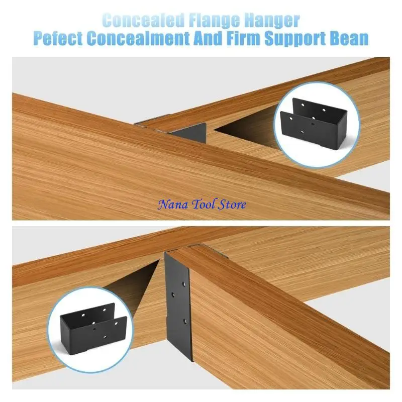 31GJ Sturdy Metal Adjustable Deck Post Base Brackets for Enhances Stability in Patios Balconies and Terraces Installations