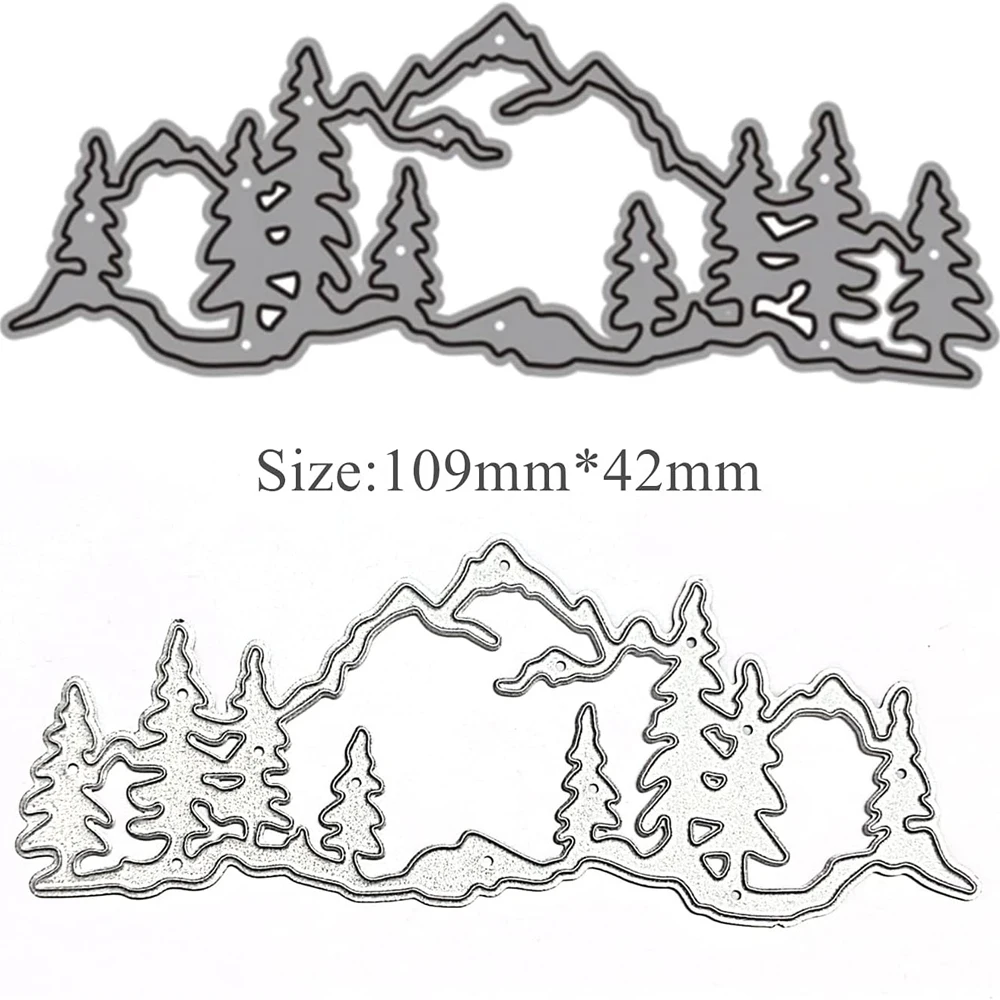 New cutting dies 2024 new arrivals Christmas Forest Dies Metal Cut Dies for DiY scrapbooking perforadora para papel Handicrafts