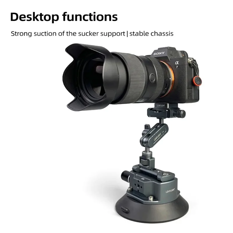 For Gopro 12 11 10 9 Insta360 DSLR Action Camera W NATO 1/4" 3/8" NEW Hand Pump Car Suction Cup Phone Action Camera Holder - Image 5