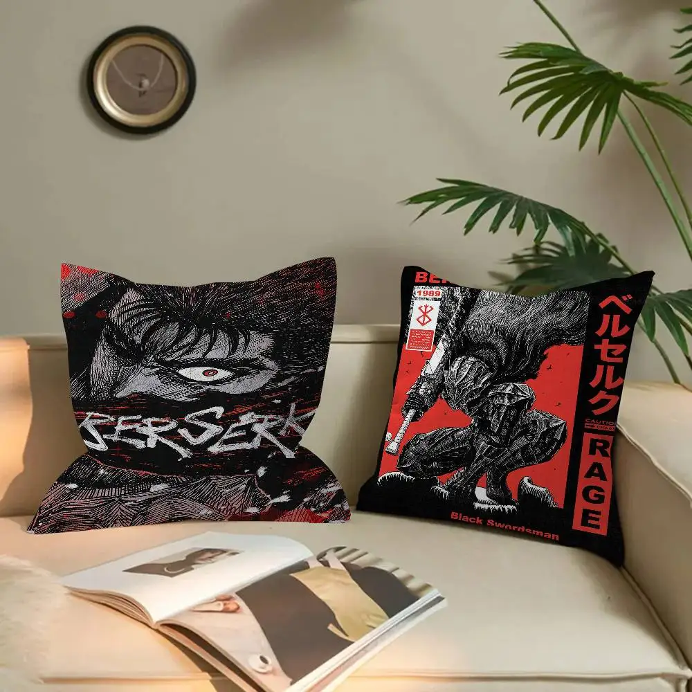 Cool Anime B-Berserk Pillow Cover for Bedroom Room and Living Room Sofa Decorative Cushion Cover