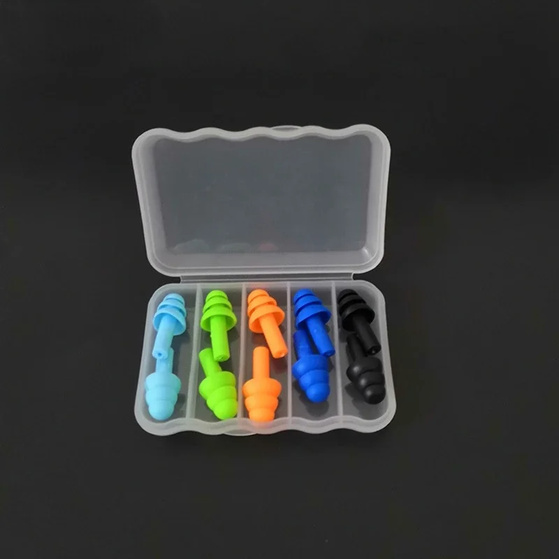 New 5 Pairs Soft Anti-noise Ear Plug Mute Waterproof Silicone Sleeping Earplugs Soundproof Sleep Aid Anti Snoring Ear Plugs