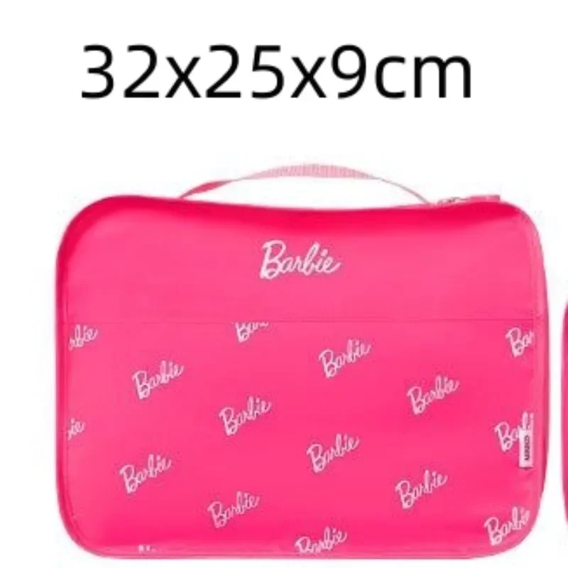 Anime Miniso Barbie Storage Bag Cartoon moda donna abbigliamento portatile Shopping Bag Kawaii Casual borsa cosmetica di grande capacità