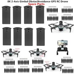 L200 Pro MAX 4K 6K 8K 2-Axis Gimbal Obstacle Avoidanc GPS RC Drone Quadcopter Spare Parts 7.4V 1600mAh Battery/Propeller/USB/Arm