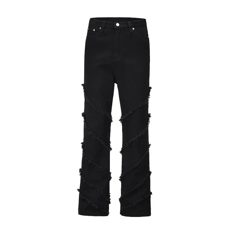 

23SS High Street New Fashion Flare Jeans Men Women EU Size Heavy Fabric Streetwear Pants Four Seasons