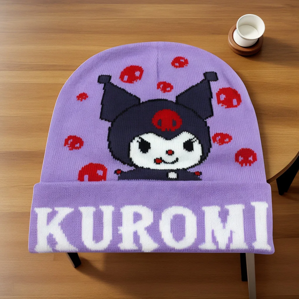 Autumn/Winter New Arrival Crocodile Hunter Jacquard Knit Hat Anime Cartoon Sanrio Fleece Hoodie